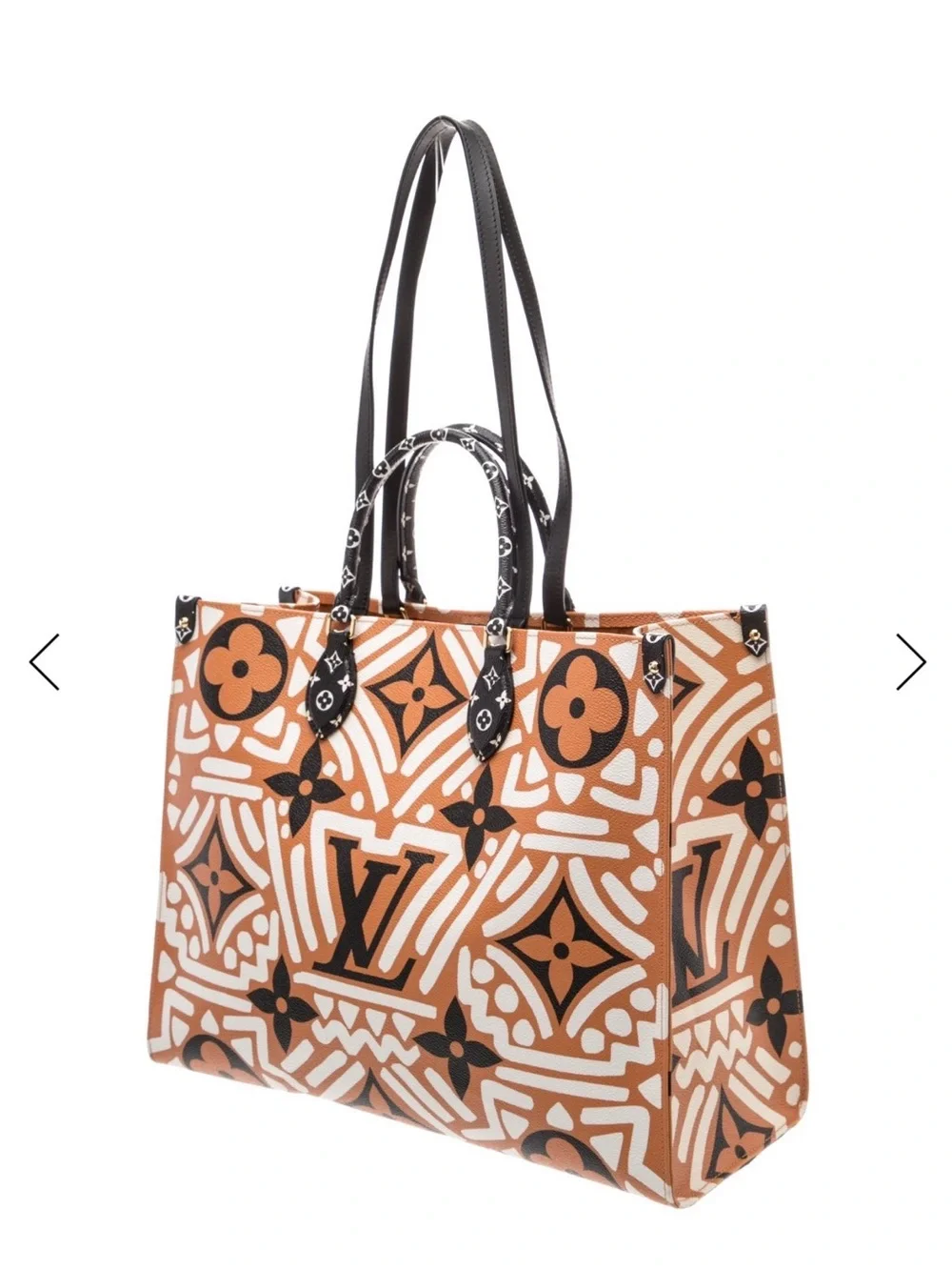 Louis Vuitton Orange, Black & White Monogram Reversible OnTheGo Tote